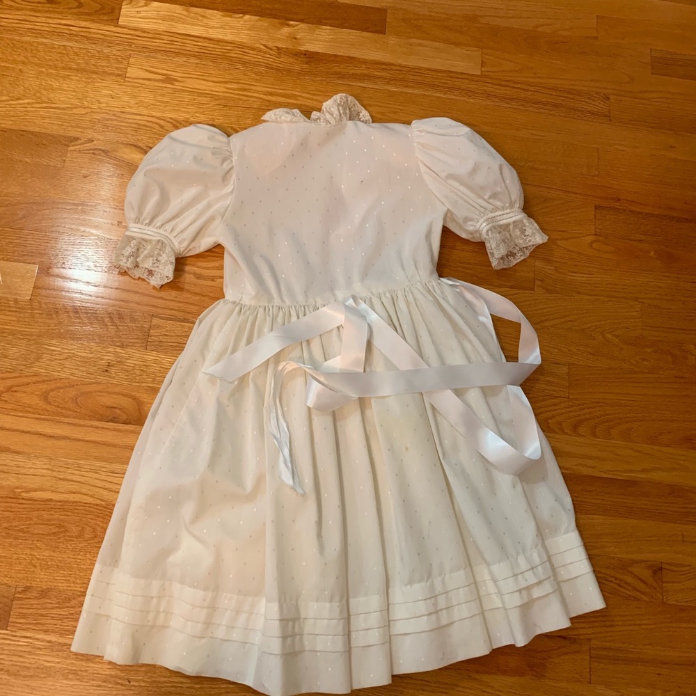White dress, flower girl or communion